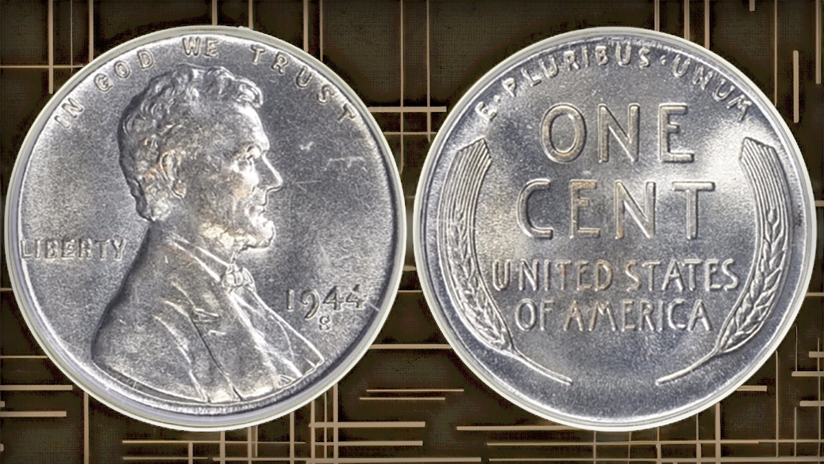 1944-S Lincoln Steel Cent. Image: GreatCollections/CoinWeek.