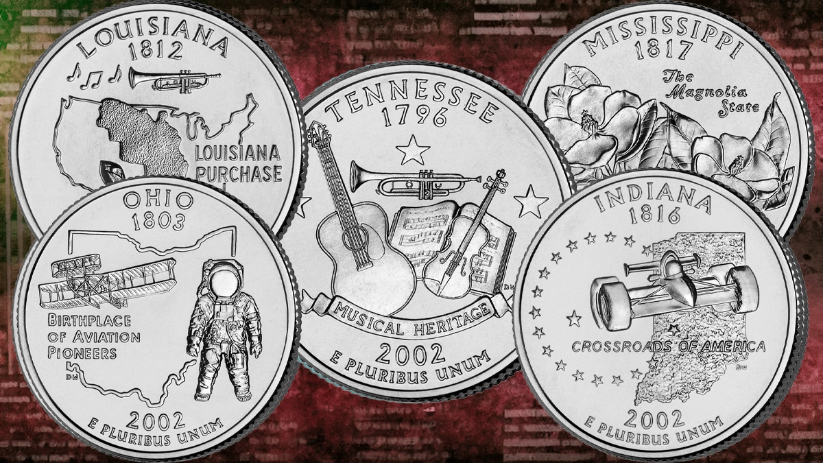 2002 50 State Quarters. Image: U.S. Mint/CoinWeek.