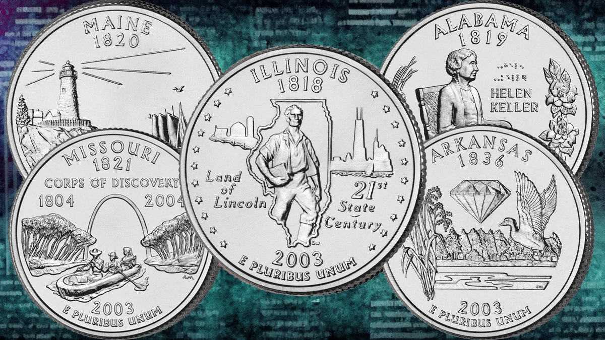 2003 50 State Quarters. Image: U.S. Mint/CoinWeek.