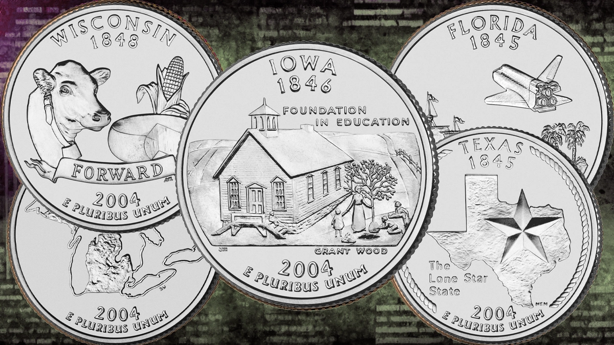 2004 50 State Quarters. Image: U.S. Mint/CoinWeek.