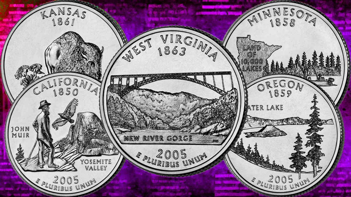 2005 50 State Quarters. Image: U.S. Mint/CoinWeek.