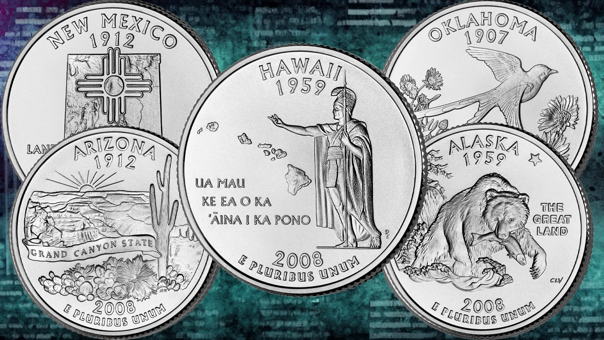 2008 50 State Quarters. Image: U.S. Mint/CoinWeek.