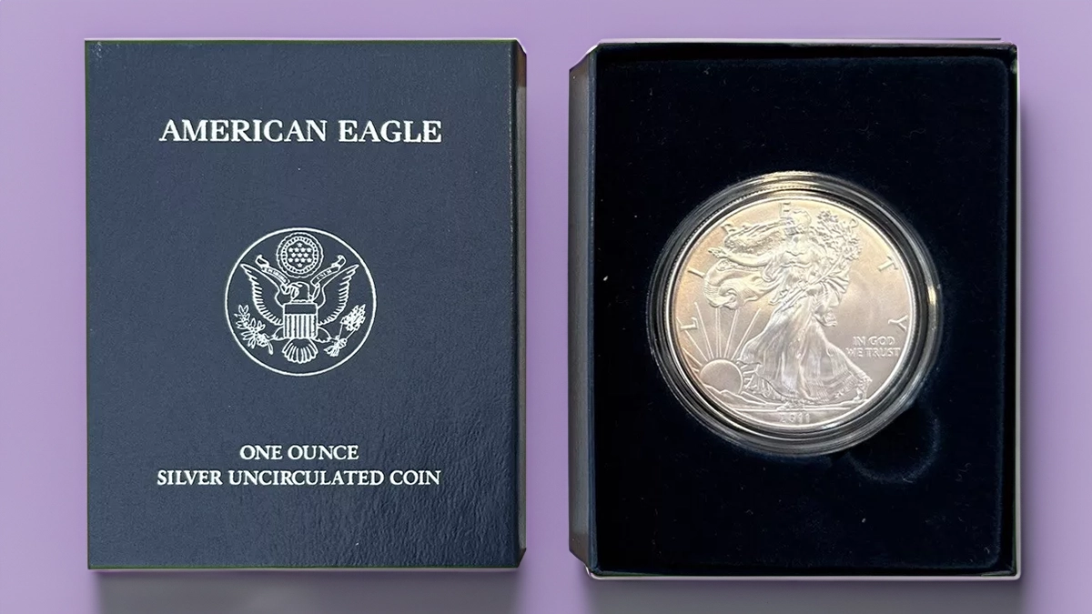 2011-W American Silver Eagle in its original government packaging. Image: CoinWeek.