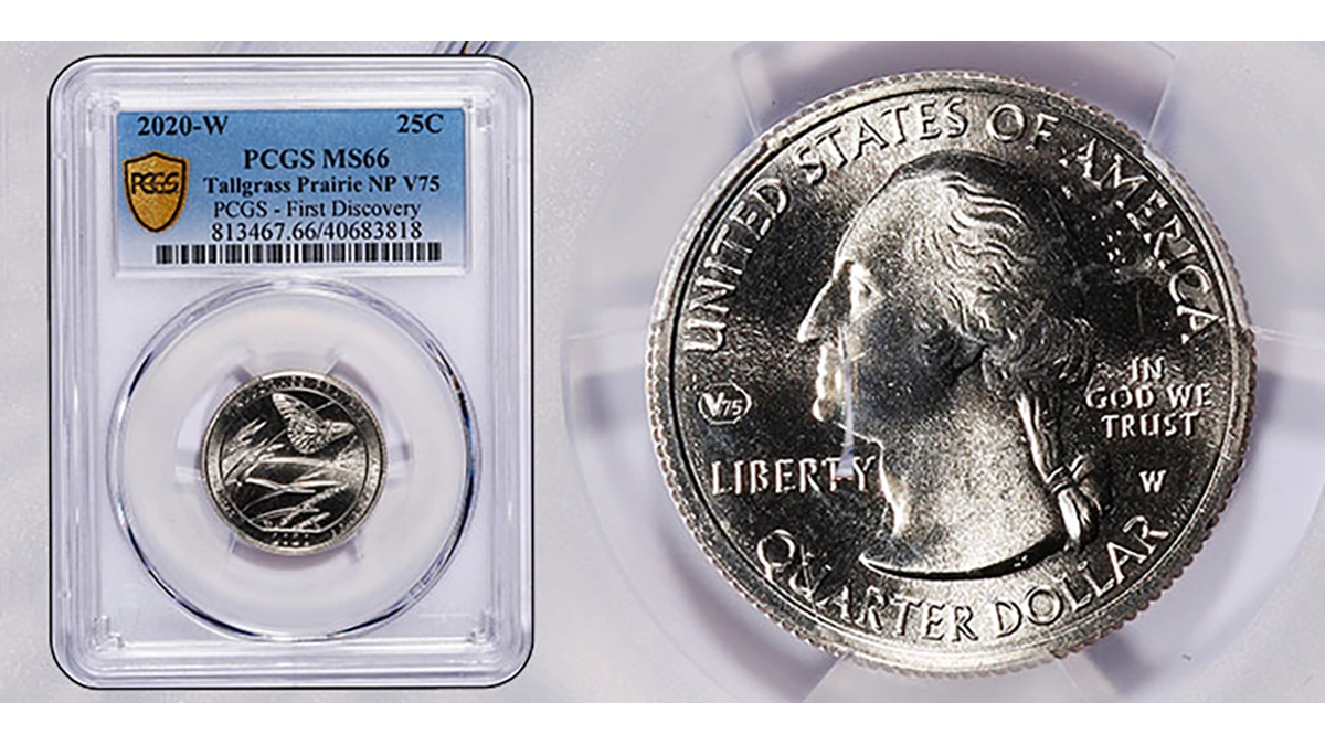 2020-W Tallgrass Prairie Quarter with X75 counterstamp. Image: CoinWeek.