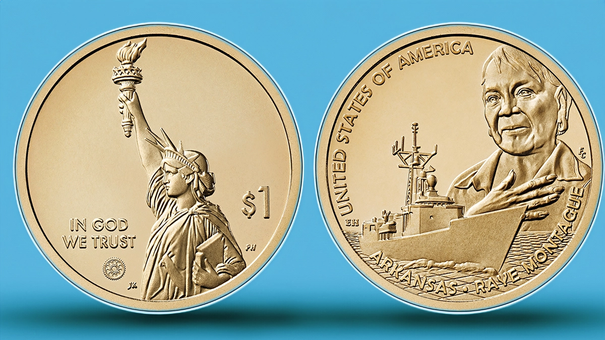 2025 American Innovation Dollar - Arkansas. Image: U.S. Mint/CoinWeek.