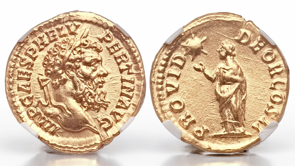 Pertinax Gold Aureus. Image: Atlas Numismatics.