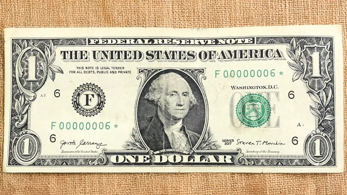 Series 2017 $1 Federal Reserve Replacement (Star) Note. Image: eBay.